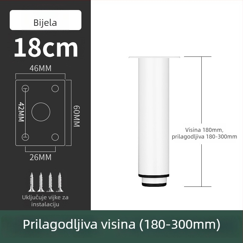 Nerđajući čelični noga namještaja za kauč i TV komodu, model 2548, moderan stil, elektroplatiranje