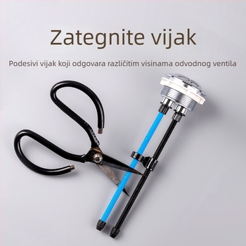 Gumb za WC – dvostruki pritisak, univerzalna kompatibilnost, ABS materijal, kružni oblik