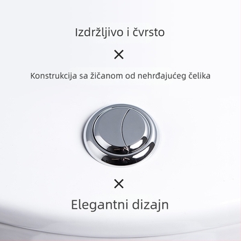 Gumb za WC – dvostruki pritisak, univerzalna kompatibilnost, ABS materijal, kružni oblik