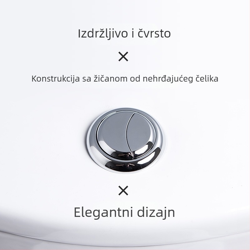 Gumb za WC – dvostruki pritisak, univerzalna kompatibilnost, ABS materijal, kružni oblik