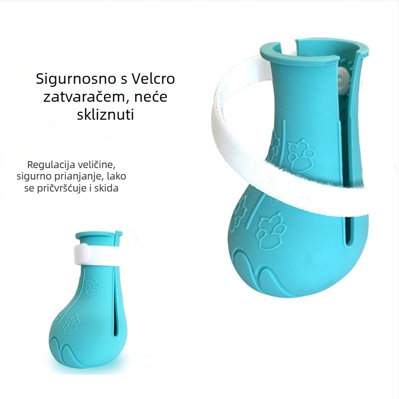 Gumene cipele za mačke, protuklizne, crtani stil, jednofarbni uzorak