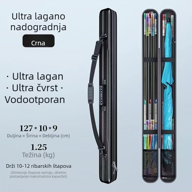 Nova tvrda futrola za štapove za ribolov, pravokutna vodootporna torba za pohranu