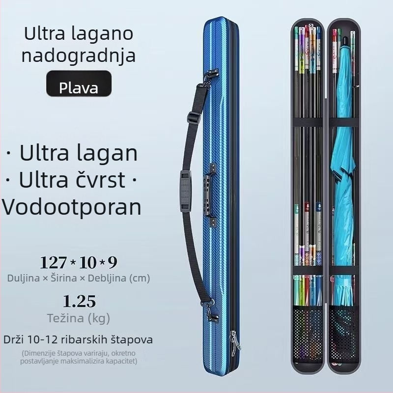Nova tvrda futrola za štapove za ribolov, pravokutna vodootporna torba za pohranu