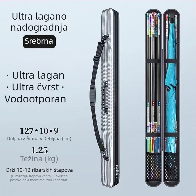 Nova tvrda futrola za štapove za ribolov, pravokutna vodootporna torba za pohranu