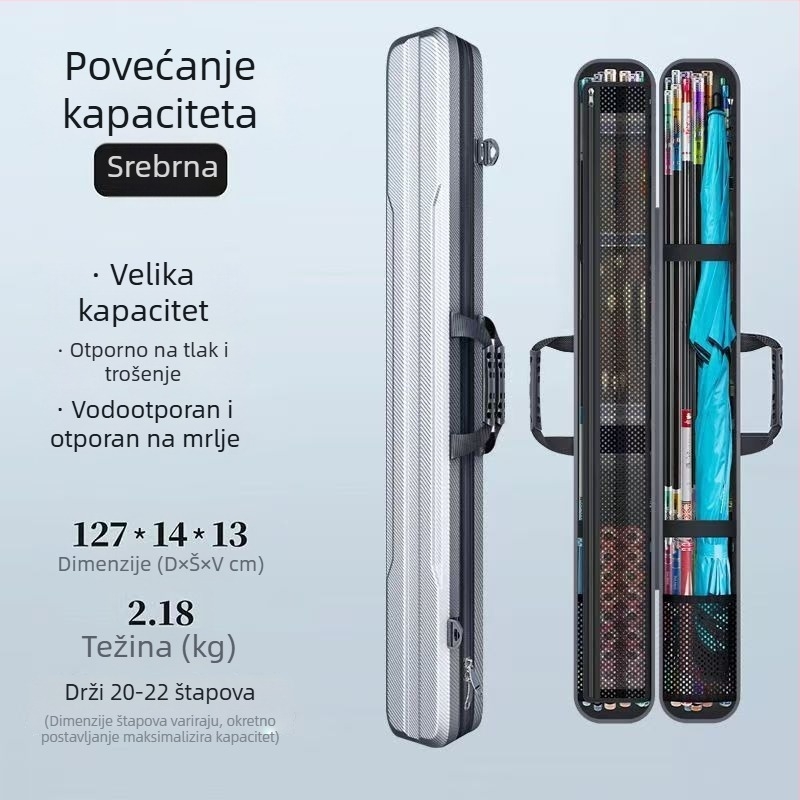 Nova tvrda futrola za štapove za ribolov, pravokutna vodootporna torba za pohranu