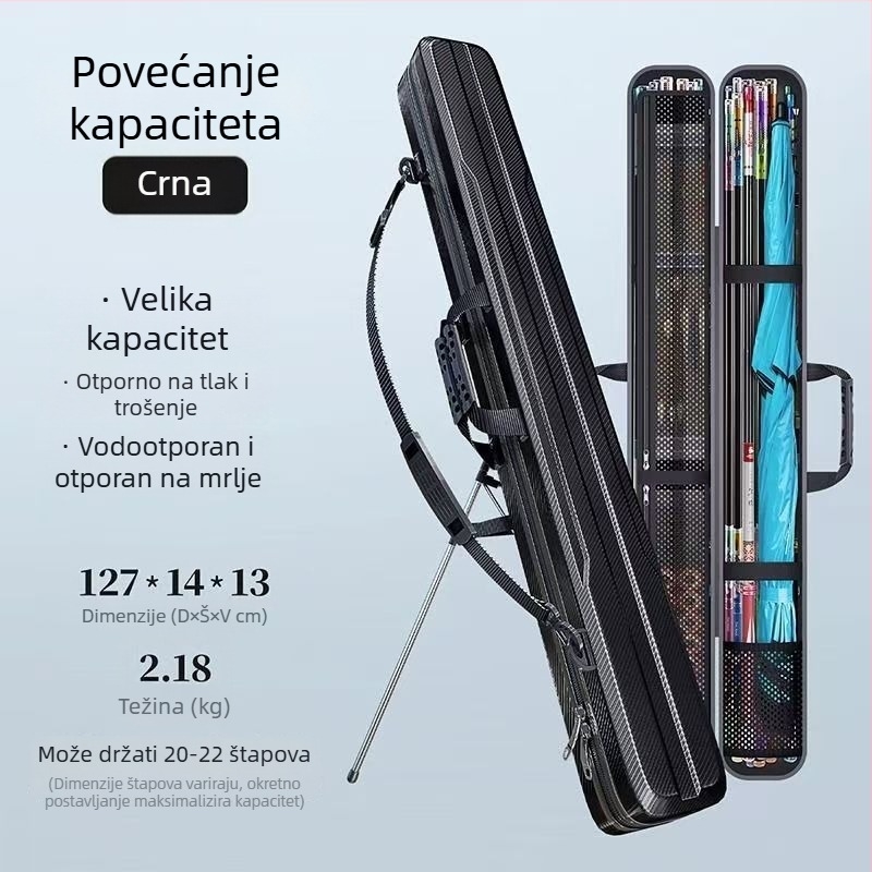 Nova tvrda futrola za štapove za ribolov, pravokutna vodootporna torba za pohranu