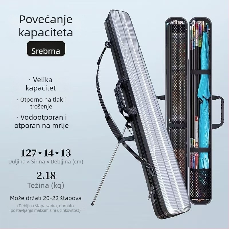 Nova tvrda futrola za štapove za ribolov, pravokutna vodootporna torba za pohranu
