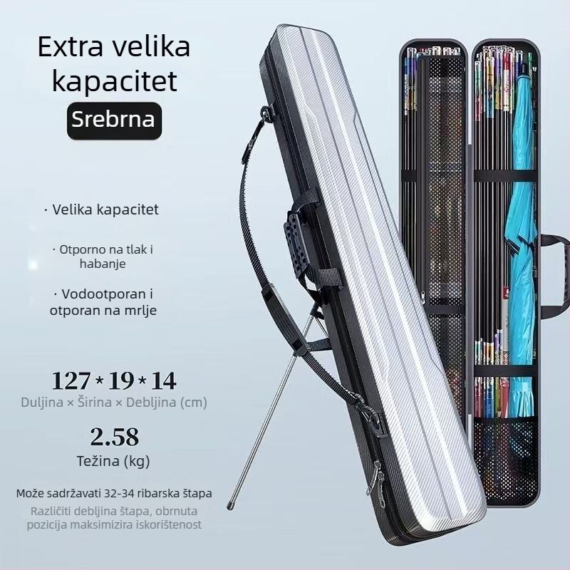 Nova tvrda futrola za štapove za ribolov, pravokutna vodootporna torba za pohranu
