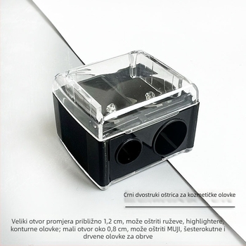 Višenamjenski alat za šminku za očnu liniju, olovku za usne i olovku za obrve, s oštricom i trimming alatom