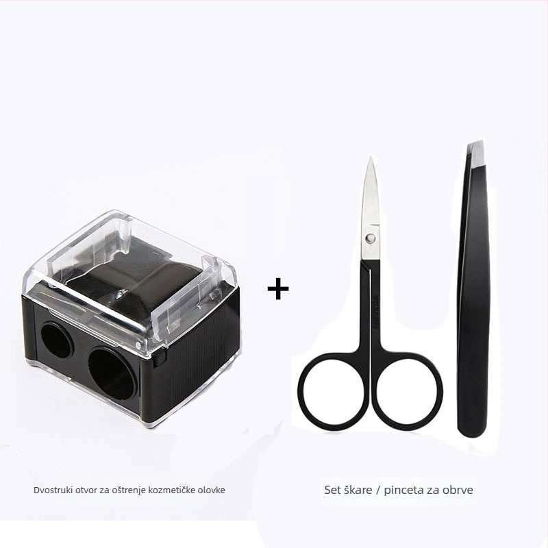 Višenamjenski alat za šminku za očnu liniju, olovku za usne i olovku za obrve, s oštricom i trimming alatom