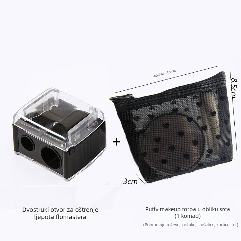 Višenamjenski alat za šminku za očnu liniju, olovku za usne i olovku za obrve, s oštricom i trimming alatom