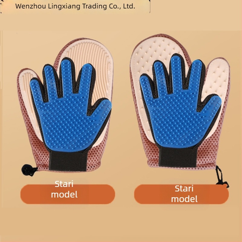 Rukavice za njegu mačaka – uklanjaju labavu dlaku, masirajuće rukavice, pogodne za Ragdoll i dlakavih mačaka; Brand Lingxiang