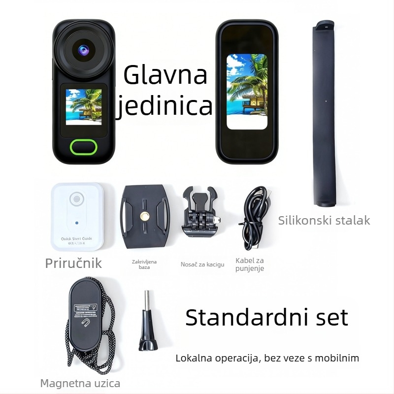 Prstna sportska kamera s magnetskim držanjem, 1,47-inčni HD zaslon, GC2083 objektiv 160°, 5–12 MP, TF kartica