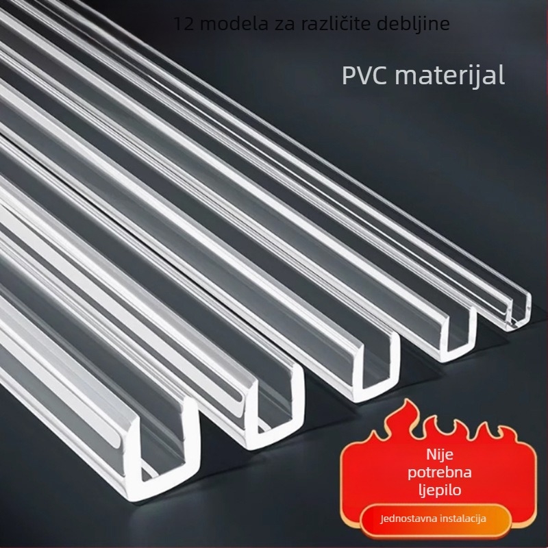 U‑oblikovani prozirni silikonski zaštitnik ruba staklenog stola za kavu – zaštita kutova