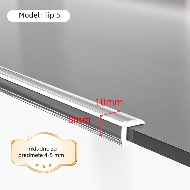 U‑oblikovani prozirni silikonski zaštitnik ruba staklenog stola za kavu – zaštita kutova