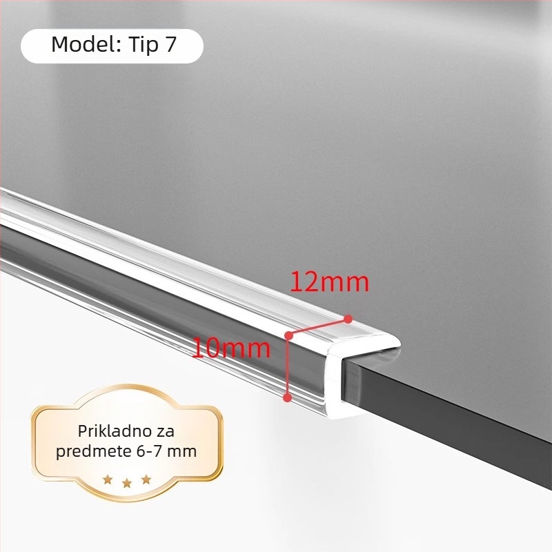 U‑oblikovani prozirni silikonski zaštitnik ruba staklenog stola za kavu – zaštita kutova