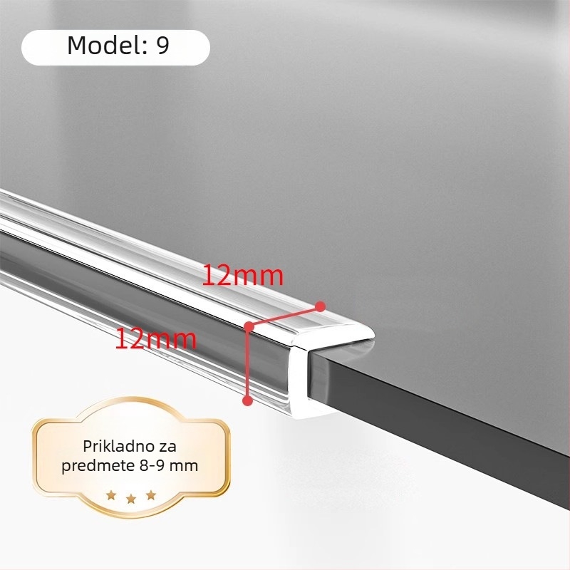 U‑oblikovani prozirni silikonski zaštitnik ruba staklenog stola za kavu – zaštita kutova