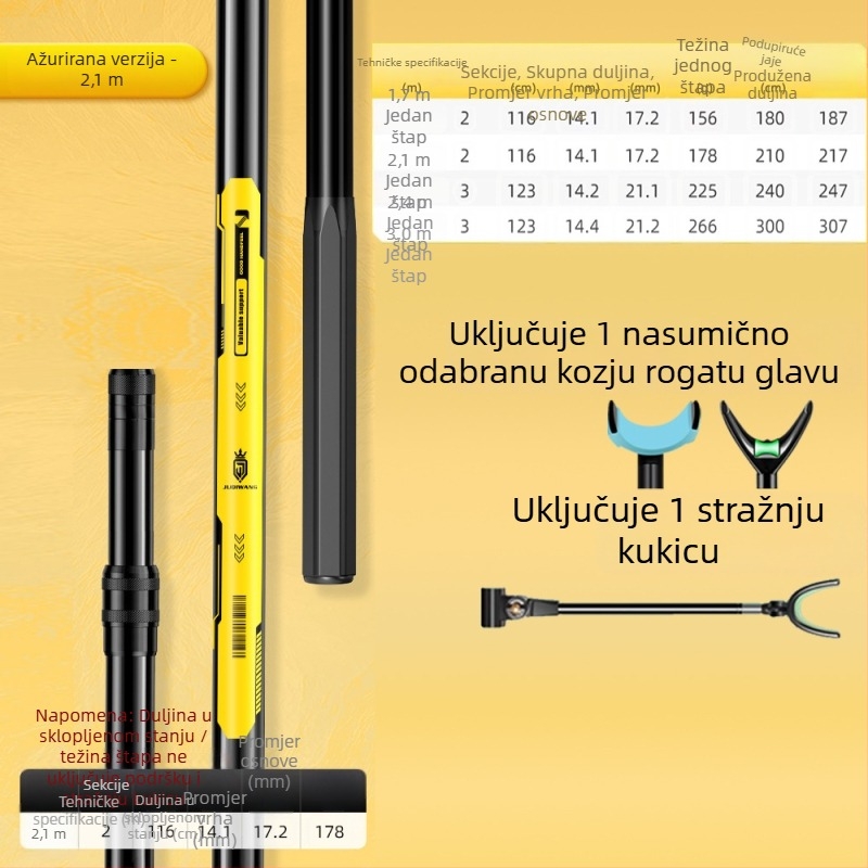 Giant Fin King Karbonski nosač štapa za ribolov s višestranom rotacijom