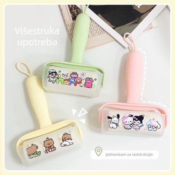 Lint roller za odjeću s zamjenjivim listićima – uklanja dlake i prašinu; materijali: PP, PET, silika gel, ljepilo topljenja; stil: crtani film; izlazak: proljeće 2025