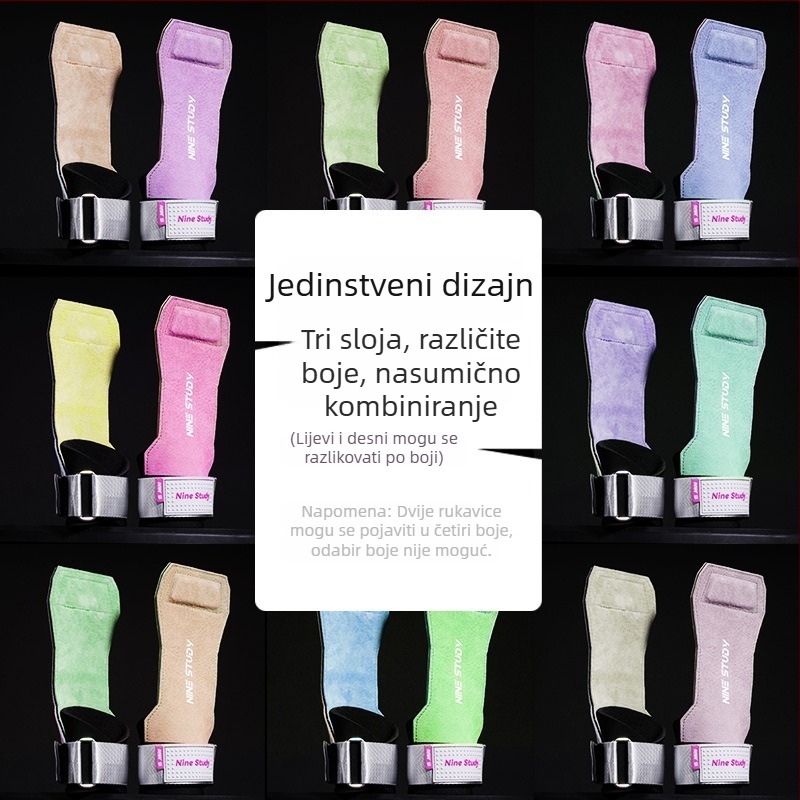 Zglobna narukvica od prave kože s zaštitom dlana za dizanje tegova, zgibove – unisex