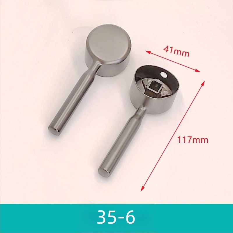 Ručka ventila — prekidač; cinkova legura s premazom; povlačenje gore-dolje; voda teče lijevo-desno; moderan minimalistički stil.