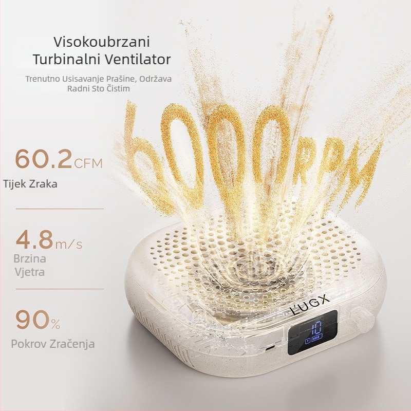 Sakupljač prašine za nokte, punjivi, visoko usisavanje, niski buka, turbinski ventilator, model LG-207/LG-207S