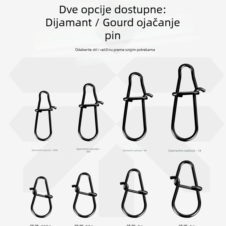 Gvozdeni ojačani spojnik za ribolovne mamce s brzim otpuštanjem (Model F98HSM56HJMH99)