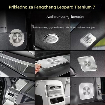 Unutarnji zaštitni pokrov za prsten zvučnika i središnji izlaz zraka, model Equation Leopard Titanium 7, nehrđajući čelik