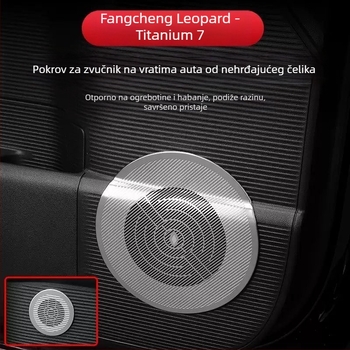 Unutarnji zaštitni pokrov za prsten zvučnika i središnji izlaz zraka, model Equation Leopard Titanium 7, nehrđajući čelik