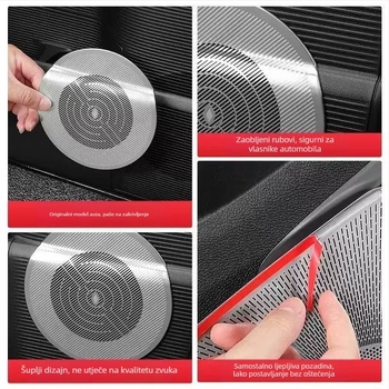 Unutarnji zaštitni pokrov za prsten zvučnika i središnji izlaz zraka, model Equation Leopard Titanium 7, nehrđajući čelik