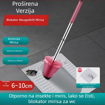 PVC filter za dezodoriranje za poklop kockaste WC, ugradnja