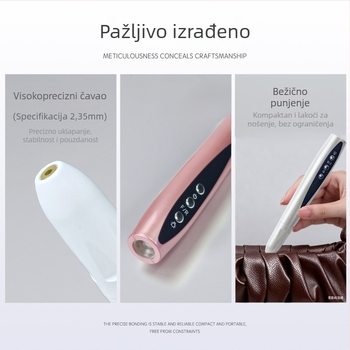 Prijenosni 2-u-1 lak za nokte s lampom – električna turpija za nokte i uklanjanje mrtvih stanica (Model 8816, Podrijetlo: Zhejiang, Marka: Drugi, Domaća marka)