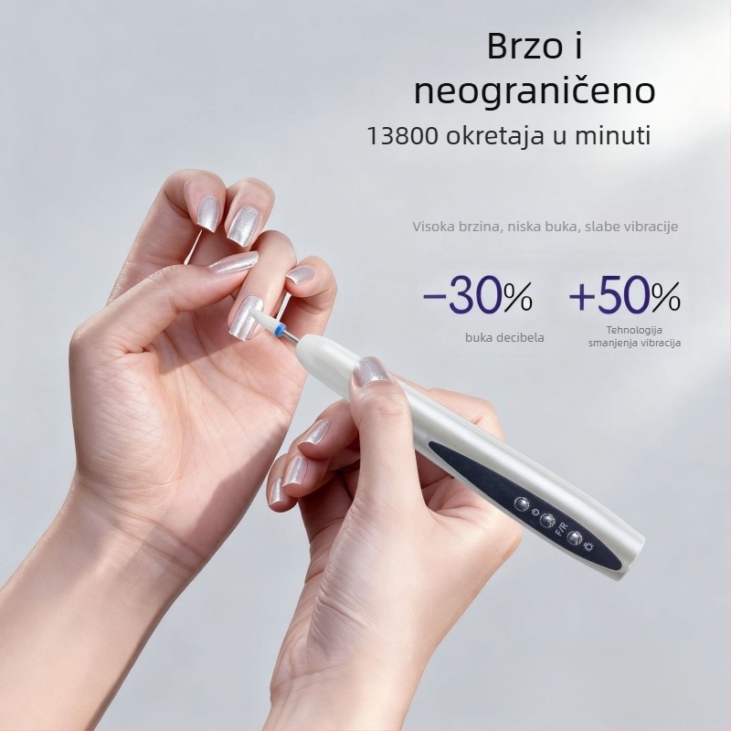 Prijenosni 2-u-1 lak za nokte s lampom – električna turpija za nokte i uklanjanje mrtvih stanica (Model 8816, Podrijetlo: Zhejiang, Marka: Drugi, Domaća marka)