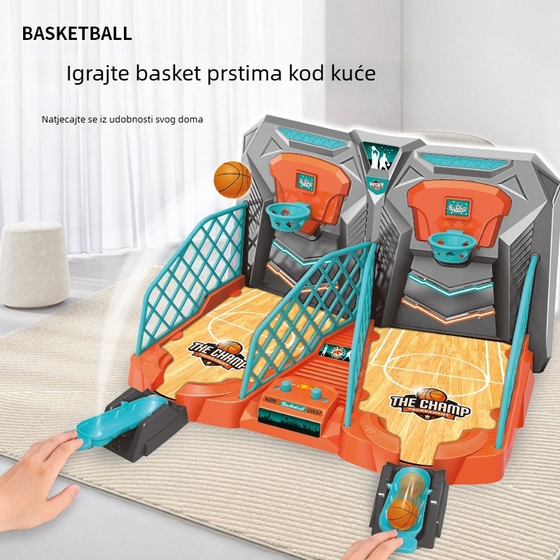 Genius Kid Stolna igra nogomet i košarka s katapultom za djecu — interakcija roditelj-dijete, koordinacija ruka-oko, edukativna igra, plastična konstrukcija