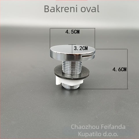 Fifanda urinarna mlaznica s stražnjim vodovodnim priključkom, bakrena kljun-štipka, bakreni završni čep, ovalni urin