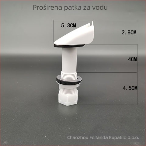 Fifanda urinarna mlaznica s stražnjim vodovodnim priključkom, bakrena kljun-štipka, bakreni završni čep, ovalni urin
