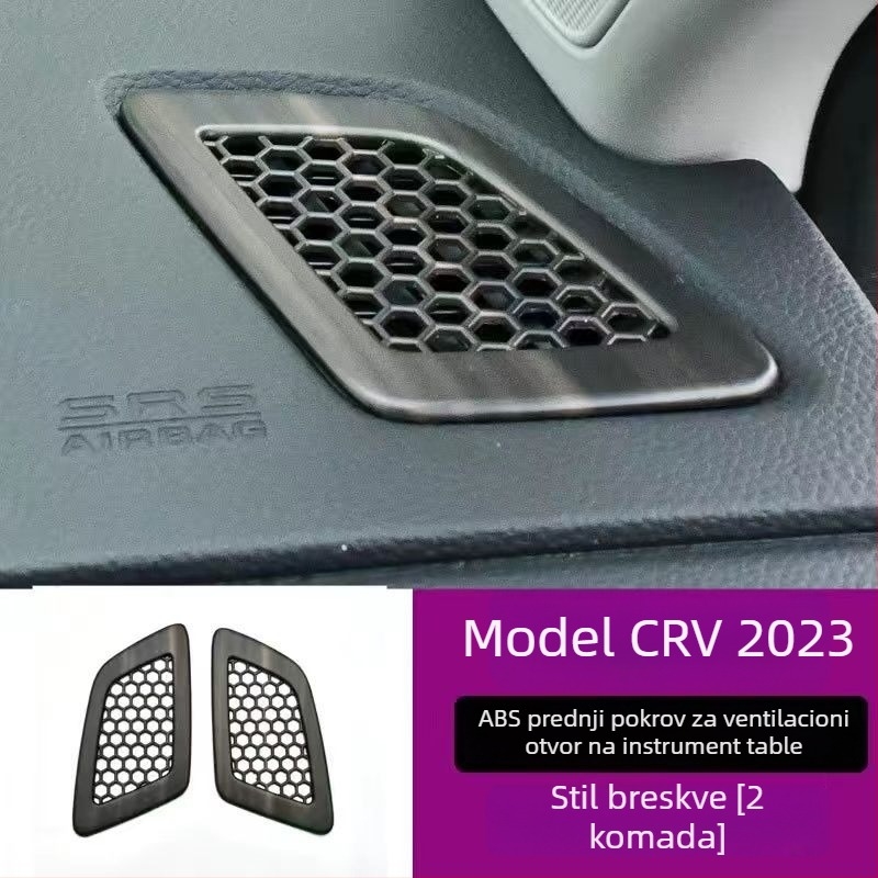 Honda CR-V 23 središnji konzolni okvir, unutarnji panel podizanja stakla, otvor za zrak, plastični materijal, drveni uzorak