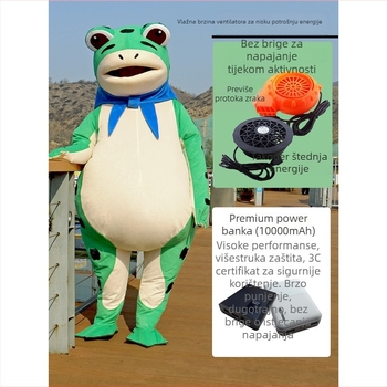 Naduvani kostim žabe lutke za nastupe — crtani cosplay, akrilna tkanina, sadržaj 95%+, muškarac, ljeto 2022