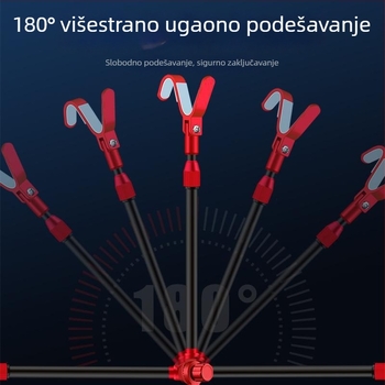 Mengda univerzalni metalni držač štapa za pecanje, S-oblik, protuklizni, aluminijska legura