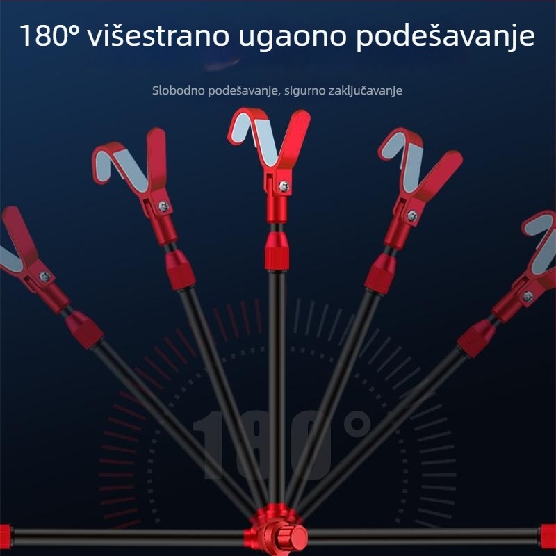 Mengda univerzalni metalni držač štapa za pecanje, S-oblik, protuklizni, aluminijska legura