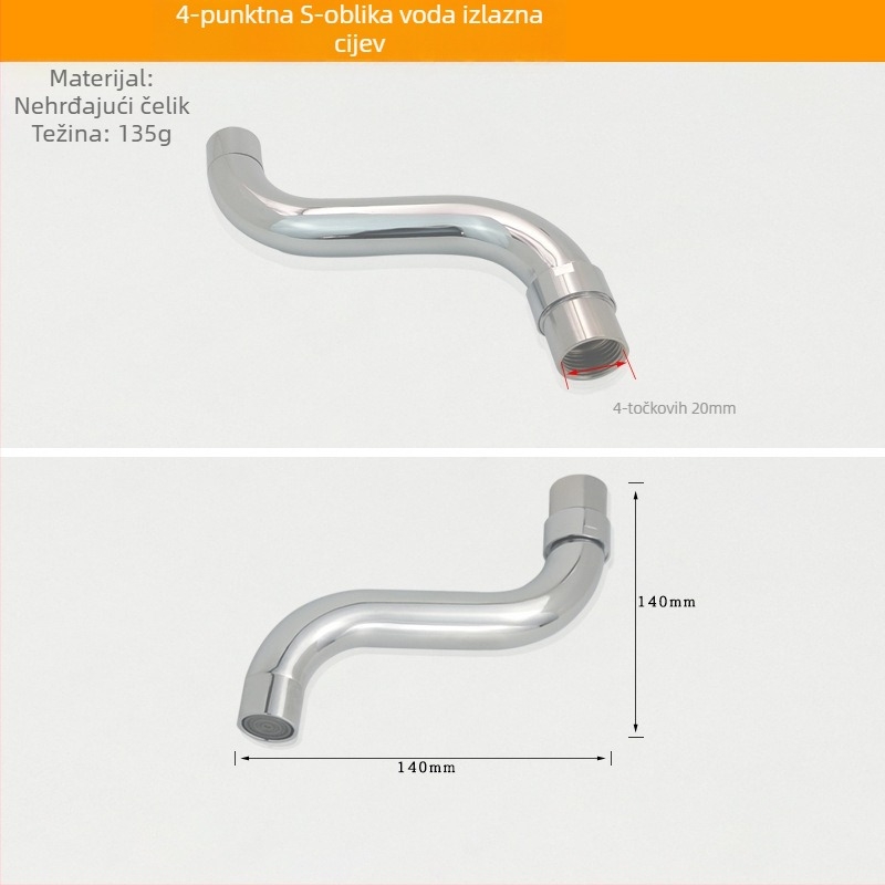 Kuhinjski tuš slavina s troputnim dijeliteljem, spoj 1 na 2, 6° rotirajuće vodovodne cijevi, cijeli bakreni jezgreni ventil, elektroplakirani završni premaz