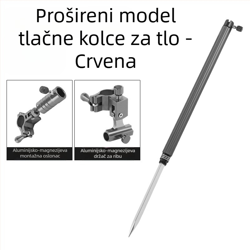 Huiyu Barn Prijenosni aluminijski držač za ribolov s ladicom za mamce i zemljanim držačem štapa