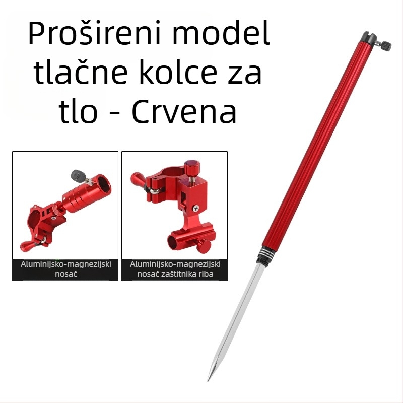 Huiyu Barn Prijenosni aluminijski držač za ribolov s ladicom za mamce i zemljanim držačem štapa