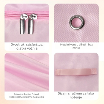 Torba za pohranu deke, kubičnog oblika, Twill Oxford tkanina, velika kapacitet, pohrana u spavaćoj sobi