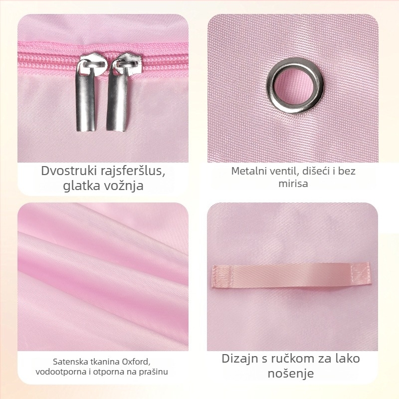 Torba za pohranu deke, kubičnog oblika, Twill Oxford tkanina, velika kapacitet, pohrana u spavaćoj sobi