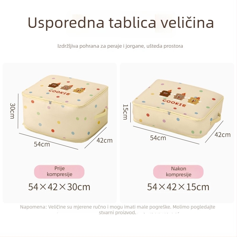 Torba za pohranu deke, kubičnog oblika, Twill Oxford tkanina, velika kapacitet, pohrana u spavaćoj sobi