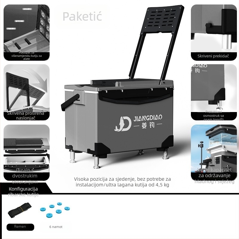 Kutija za ribolov Ginger Fishing - PP materijal, kapacitet 25-32