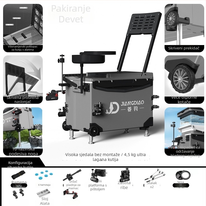 Kutija za ribolov Ginger Fishing - PP materijal, kapacitet 25-32