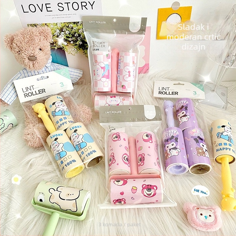 Mu qixi Cartoon set rolera za uklanjanje dlaka s zamjenskim listićima — plastični uređaj