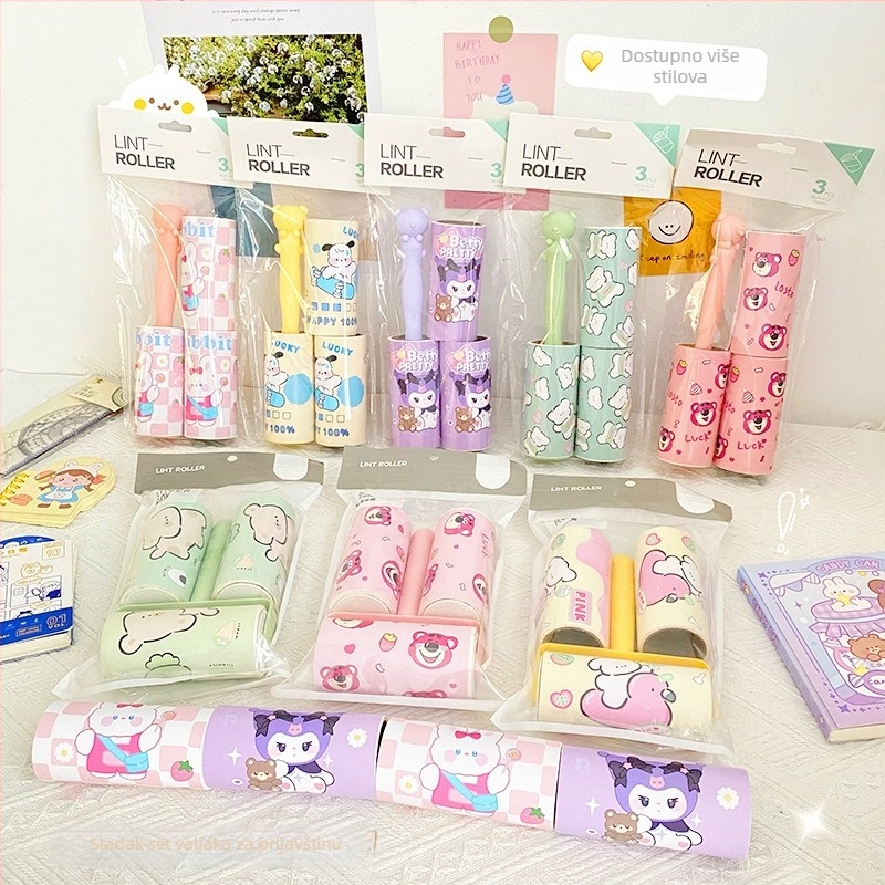 Mu qixi Cartoon set rolera za uklanjanje dlaka s zamjenskim listićima — plastični uređaj